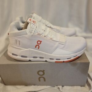 On Cloudnova 2 Sneaker Shoe White/Flame, Women Size US 9 NIB